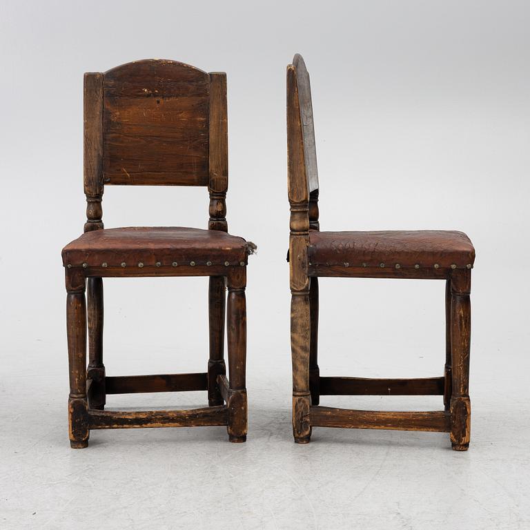 Stolar, 4 st, 1700-tal, Barock.