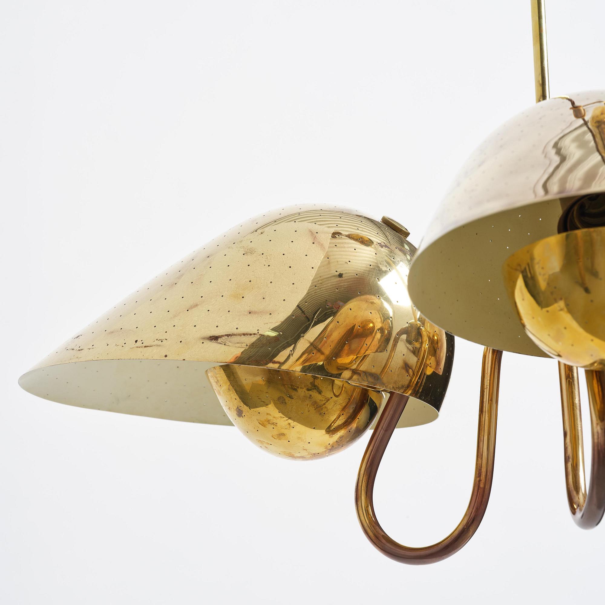 Carl-Axel Acking, taklampa, modell "958", Bröderna Malmströms Metallvarufabrik, Malmö, 1940-tal.