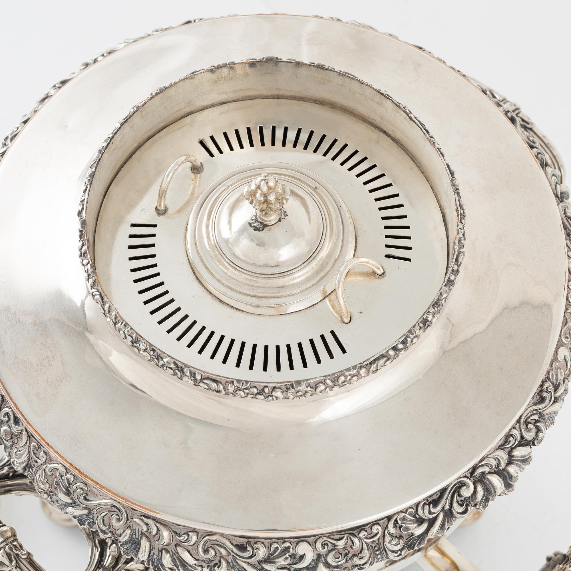 Samovar, silver plated, circa 1900.