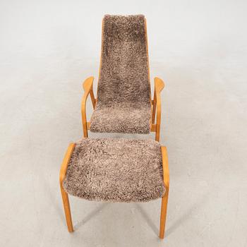 Yngve Ekström, "Lamino" armchair with footstool for Swedese.