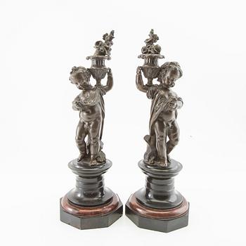 Candelabras, a pair, late 19th century.