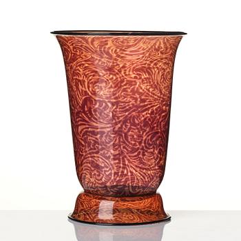 Edward Hald, a graal glass vase, Orrefors, 1921.