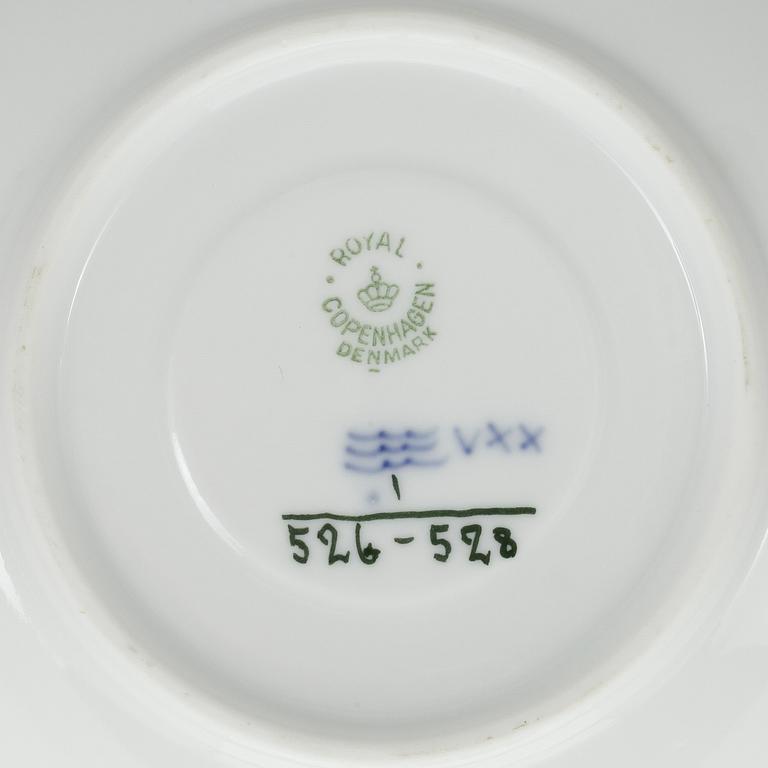 KAFFEKOPPAR, 16 st, "Musselmalet", Royal Copenhagen, Danmark, 1900-tal.