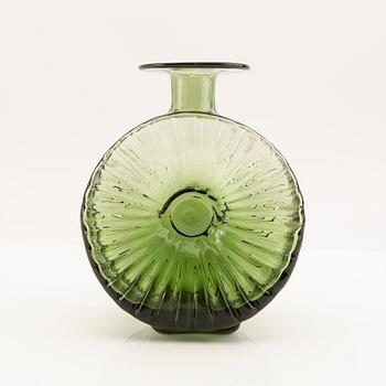 Helena Tynell, flaska, "Solflaskan", Riihimäen Lasi Oy. I produktion 1964-1974.