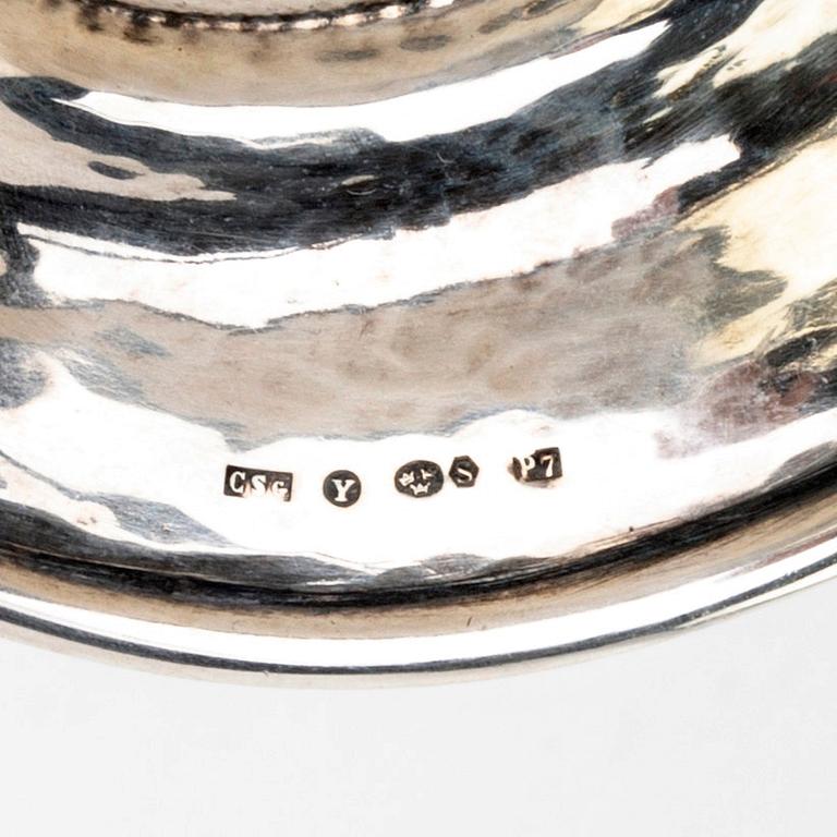 A Swedish 20th century silver bowl mark of C Sandberg ystad 1917, weight 366 grams.