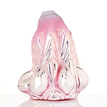 Hanna Hansdotter, a sculpture, "Dripping print", ed. AP 1, The Glass Factory, Boda Glasbruk 2018.