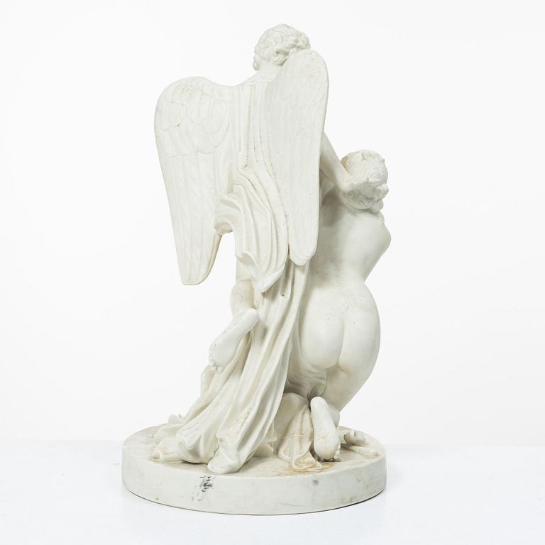 Johan Tobias Sergel, after, "Amor and Psyche", figurine, parian, early 20th century.