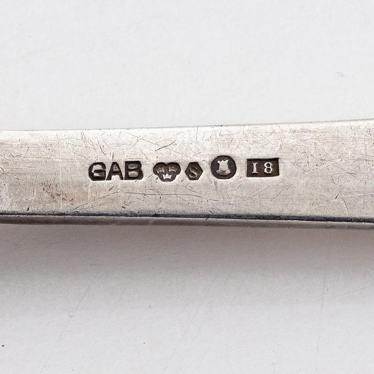 Jacob Ängman, bestickuppsättning, 93 delar, silver, modell "Rosenholm", GAB, bl a Eskilstuna 1971.