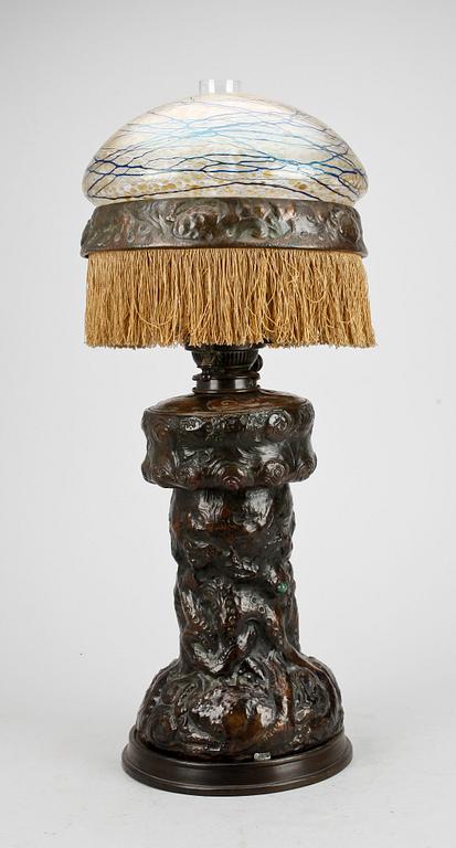 BORDSFOTOGENLAMPA, koppar, jugend, Per Torndahl, tidigt 1900-tal.