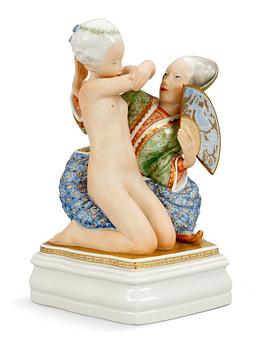 881. A Gerhard Henning 'Fairy-Tale II' porcelain figure, Royal Copenhagen, dated 19-9-74.