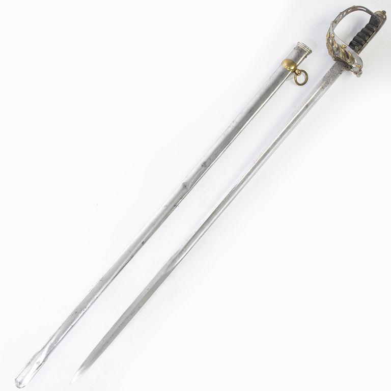 Sabel, brittisk, 1900-talets början, med balja.