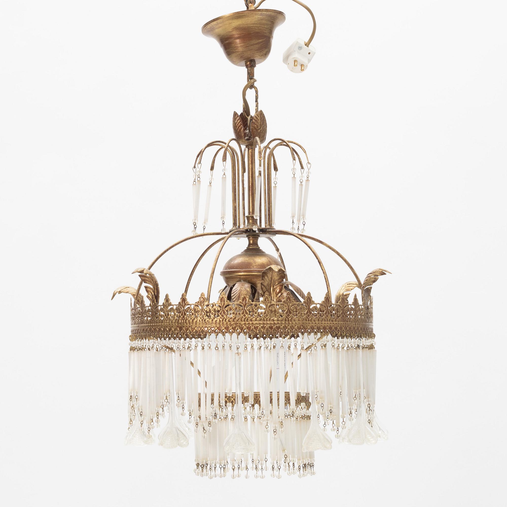 An Art Noveau celing lamp, 20th Century.