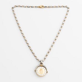 Bulgari, necklace, 18K gold and steel.