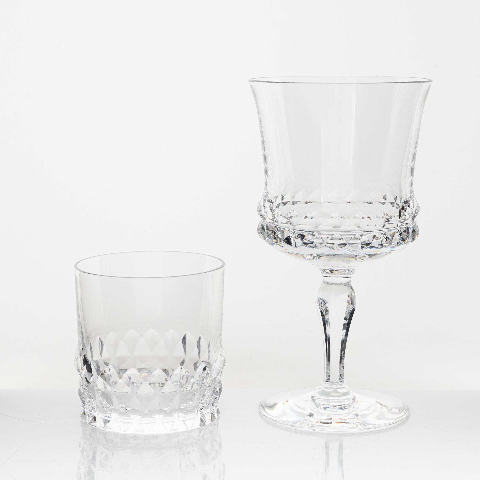 Ingeborg Lundin, a 30-piece 'Silvia' glass service, Orrefors.