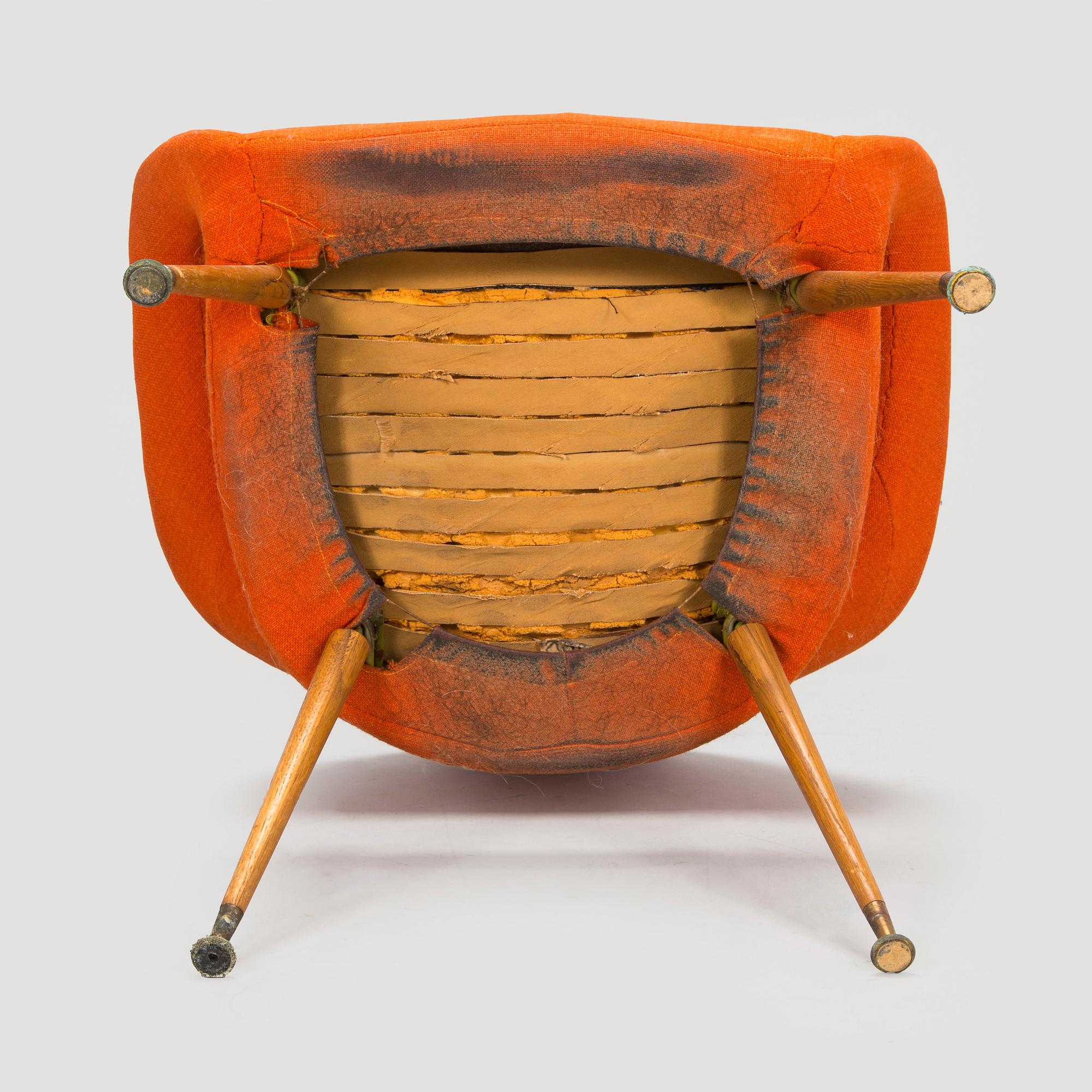 Gastone Rinaldi, nojatuoli, "DU 55 P", Italia. Malli muotoiltu vuonna 1954.