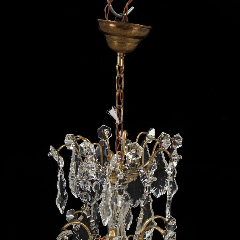 A Rococo style chandeleir, second half of the 20th century. Height ca 56 cm.