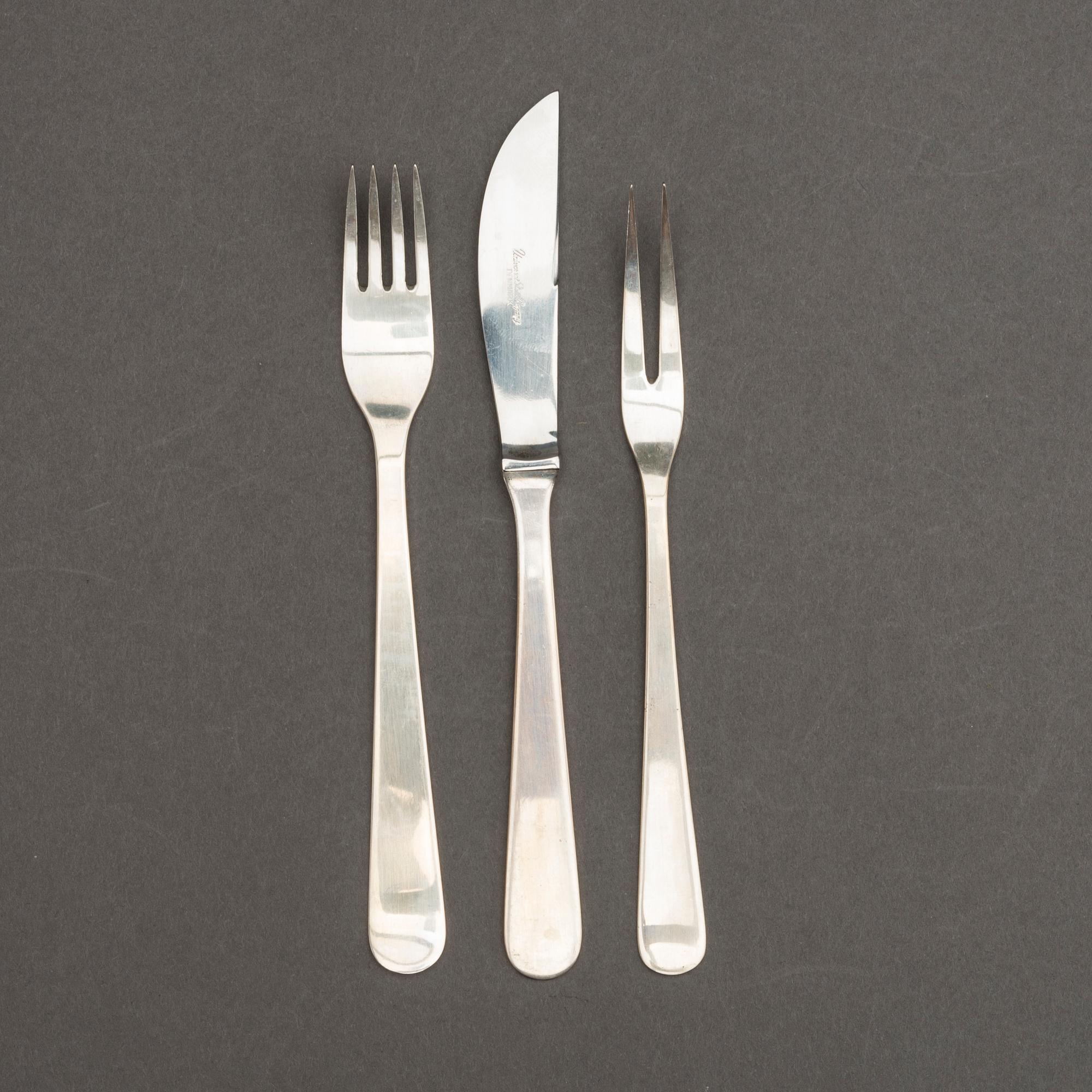 WIWEN NILSSON, bestick, silver, 32 delar, 1938-40.