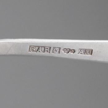 BESTICK, 36 delar, silver, GAB, Stockholm, 1971, 1726 gram. (inkl. knivar).