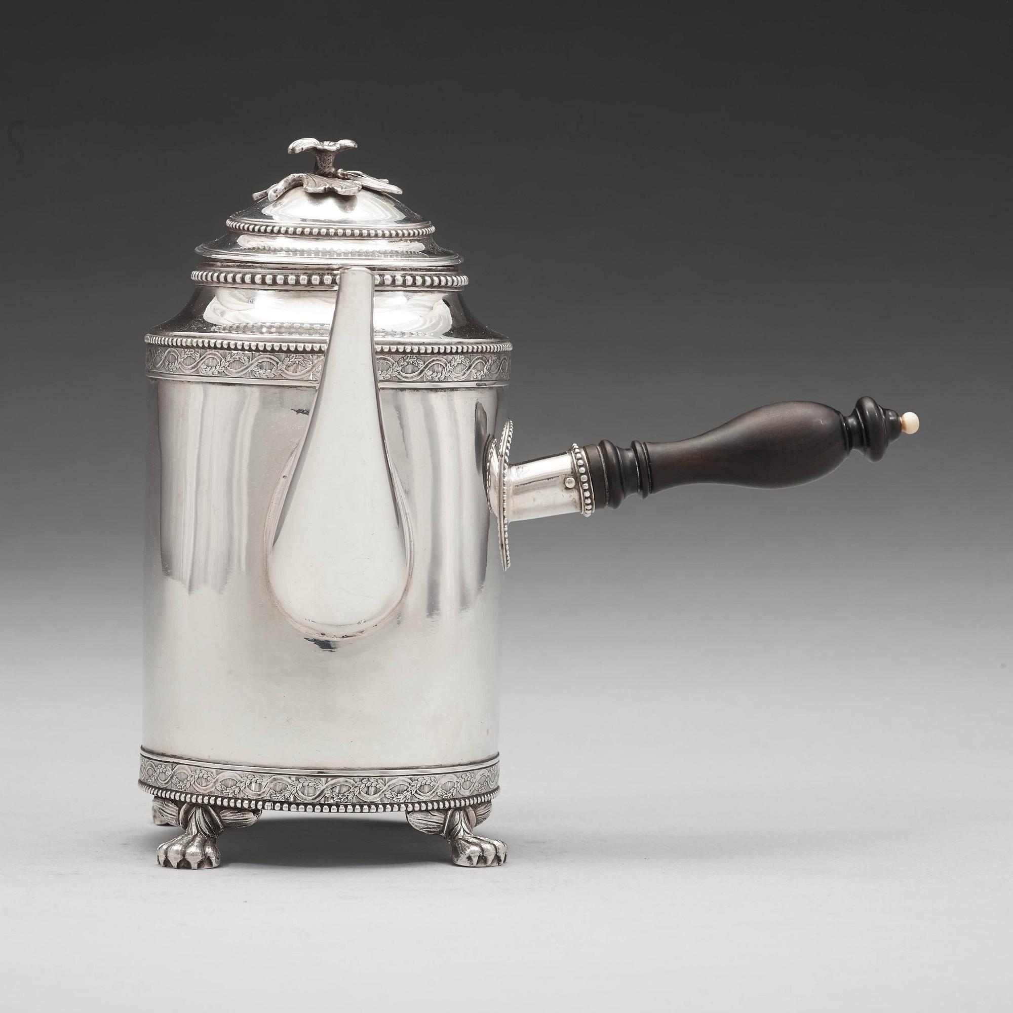 Nils Tornberg, kaffekanna, silver, Linköping 1792, gustaviansk.