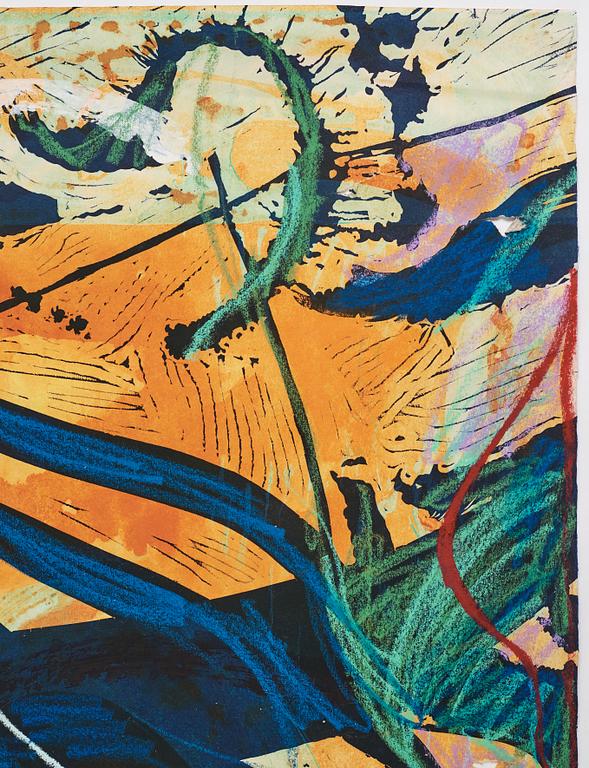 Steven Sorman, blandteknik, signerad och daterad 1988.