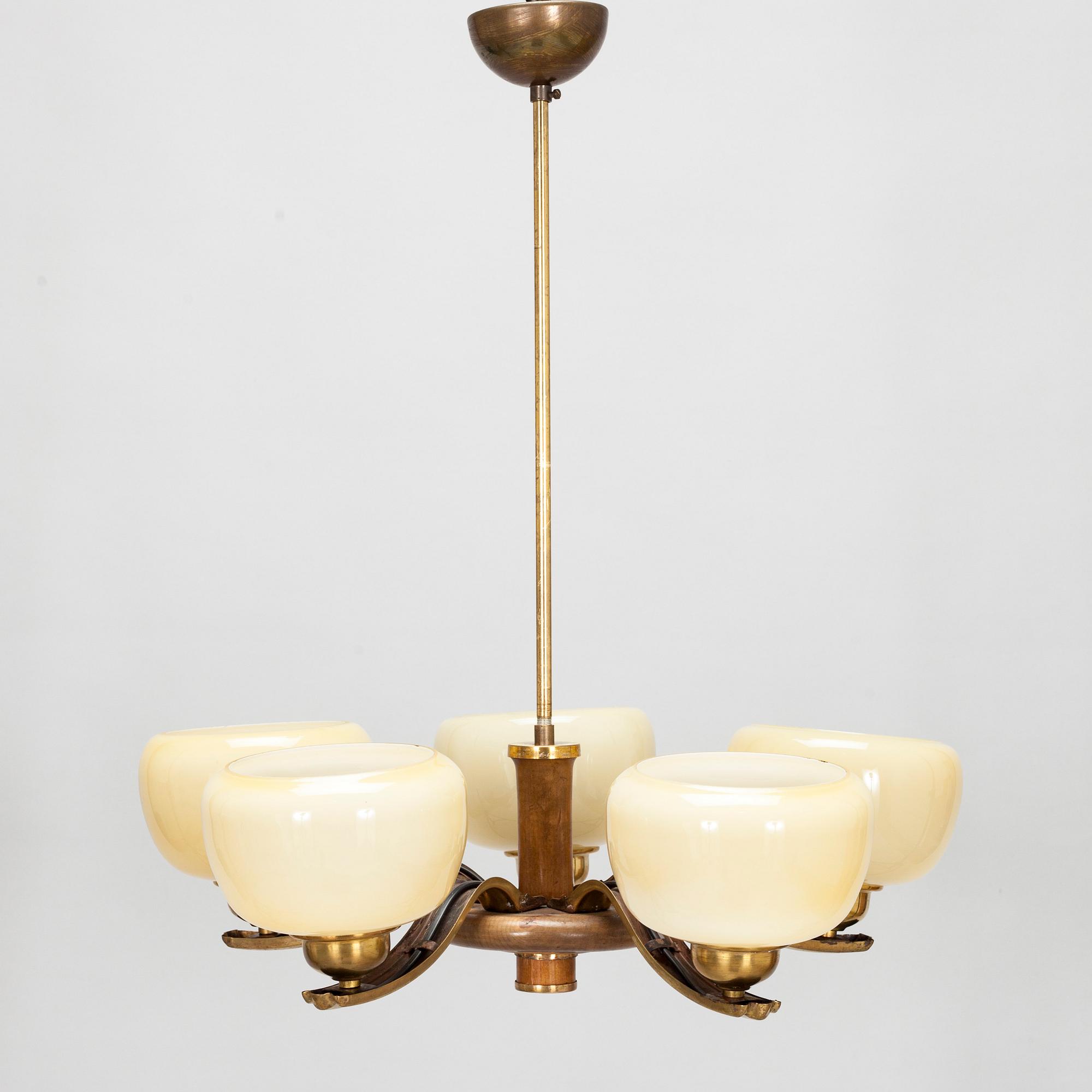 Paavo Tynell, taklampa, modell 1255, Taito, 1930-tal.