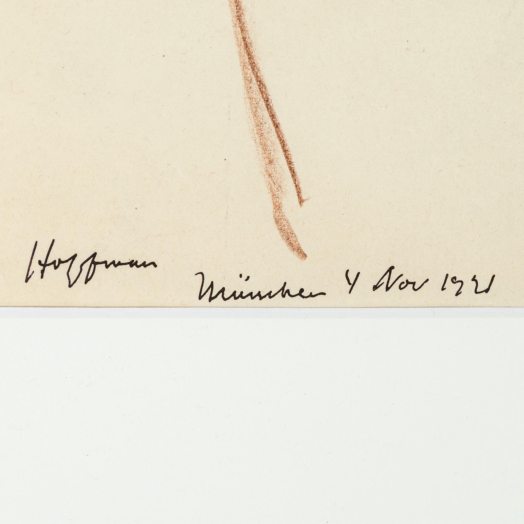 John Jon-And, pastell på papper, signerad och daterad München 4 Nov 1921.