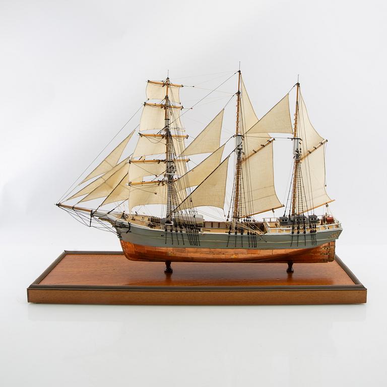 Fartygsmodell "Scandin", byggd av Sten Bergwall.