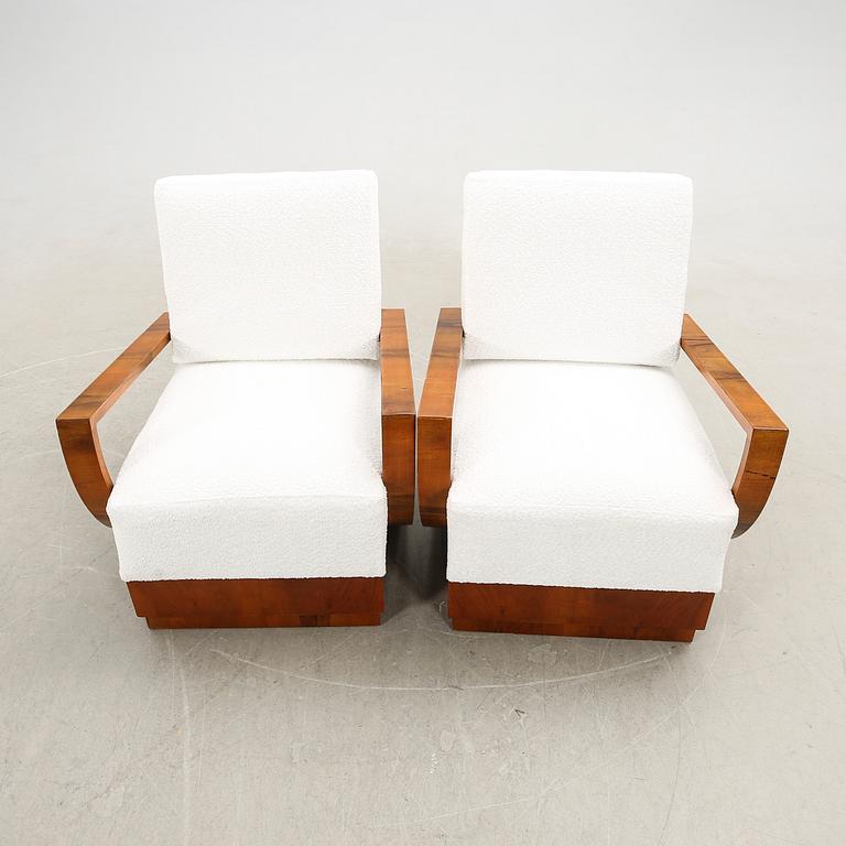 Armchairs, a pair, Art Deco, first half of the 20th century.