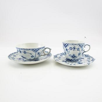 Service approx. 57 pcs "Musselmalet" full lace and half lace Royal Copenhagen Denmark porcelain.