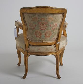 KARMSTOL, rokoko, provinsarbete, mellaneuropa, 1700/1800-tal.