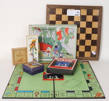 PARTI SPEL, bl a Monopol o Svarte Petter.