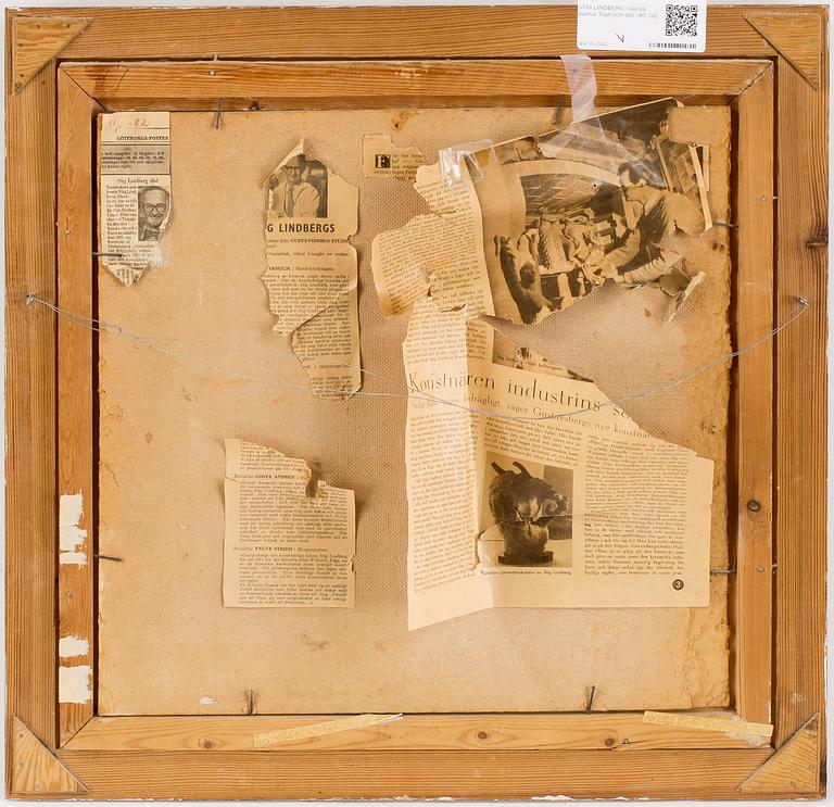 STIG LINDBERG, olja på pannå. Sign och dat -40.