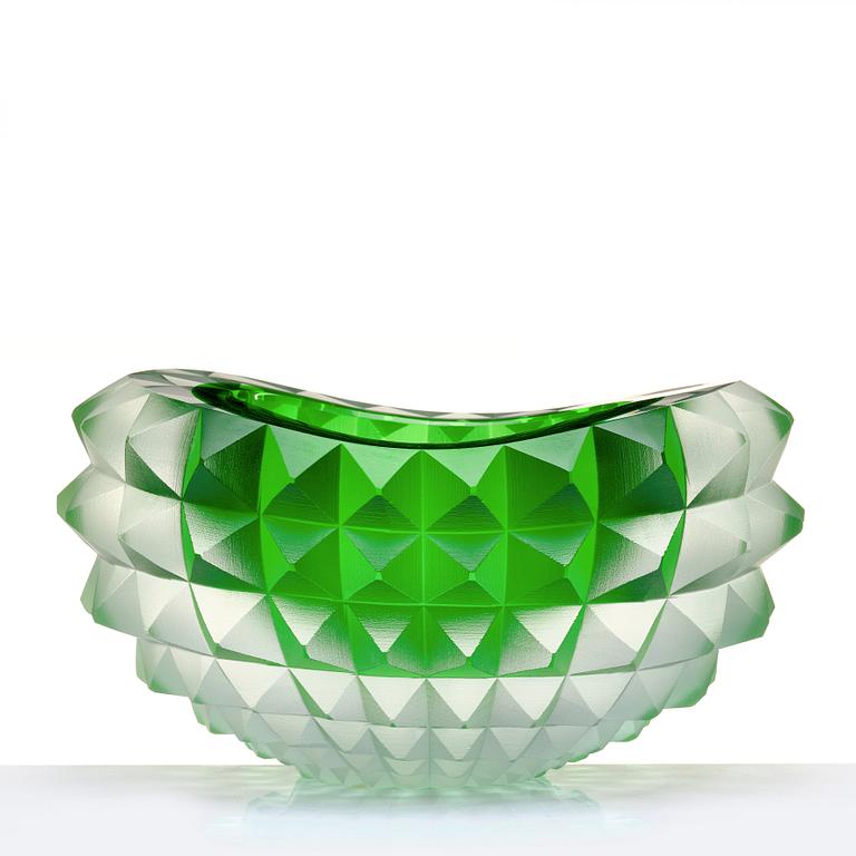 Mårten Medbo, a cut glass bowl, "Core", Ajeto Glassworks, Novy Bor, Czech Republic, 2010, ed. 1/4.