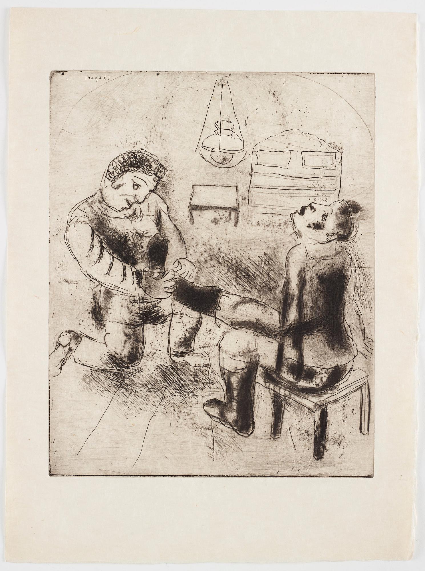 MARC CHAGALL, 21 st etsningar ur upplagan om 50 exemplar på Japan-papper, 1923-1948, (publicerad av Teriade, Paris 1948).