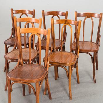 A SET OF 6 THONET STYLE CHAIRS, second half of 20th century.