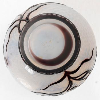 Daum Frères, an Art Nouveau vase, Nancy, France, early 20th Century.