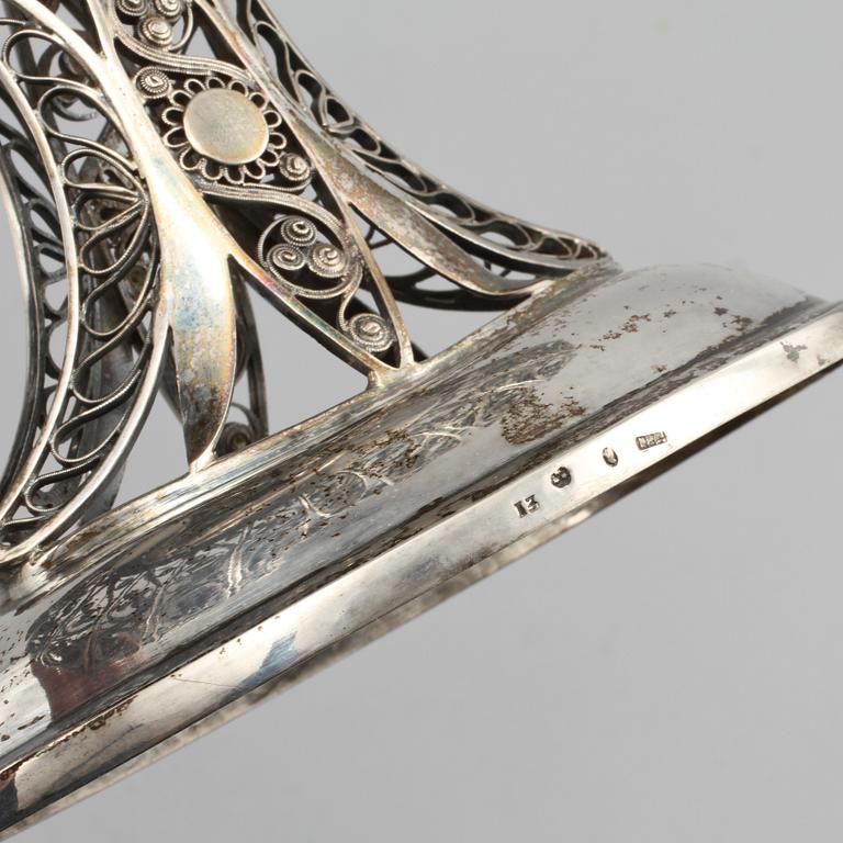 BRÖDKORG, silver, Johan Fredrik Masman, Stockholm 1815, vikt 900 gram.