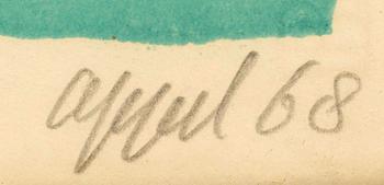 KAREL APPEL, färglitografi, signerad och daterad 68, e.a.