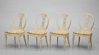 STOLAR, 4 st, gustaviansk stil, 1900-talets andra hälft.