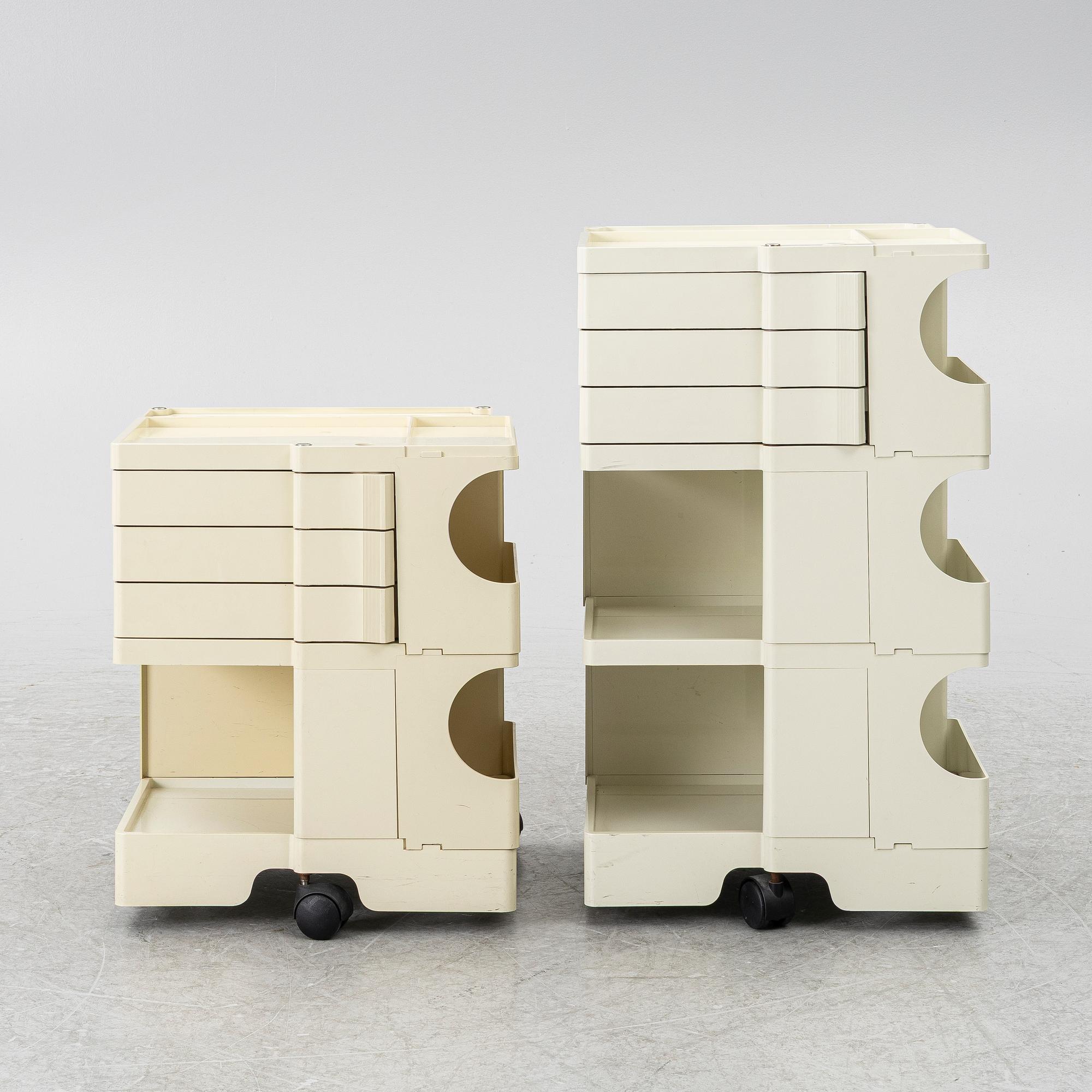 Joe Colombo, a 'pair of 'Boby' plastic chest of drawers, Bieffeplast, Padova, Italien.