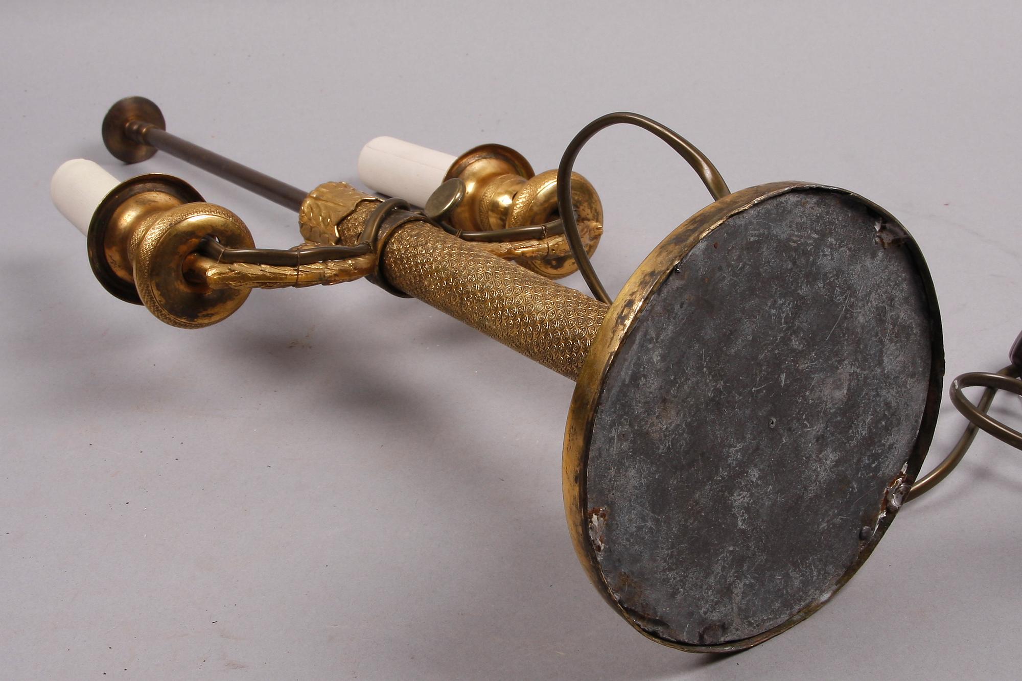 BOUILLOTTELAMPA, mässing, empire, 1800-talets första hälft.