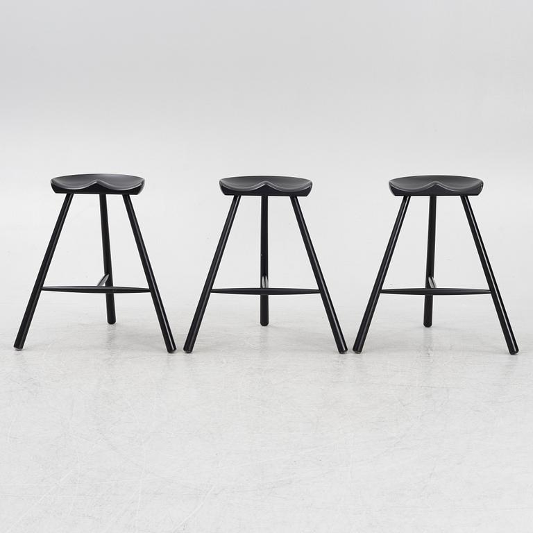 Werner, 3 stools, "Shoemaker chair No 68", designed in 1936.