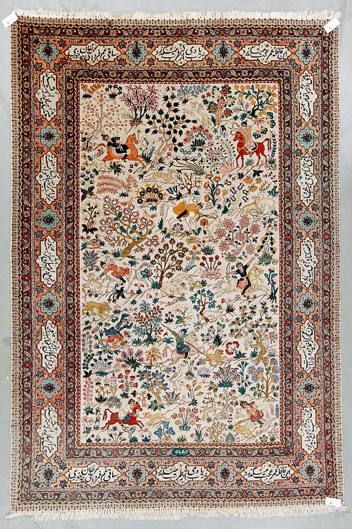 MATTA, semiantik/old Keshan, figural. Ca 290x198 cm.