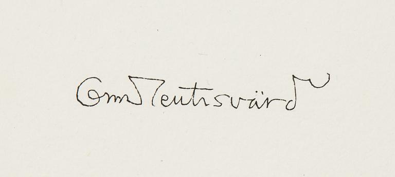 Oscar Reutersvärd, ink, signed.