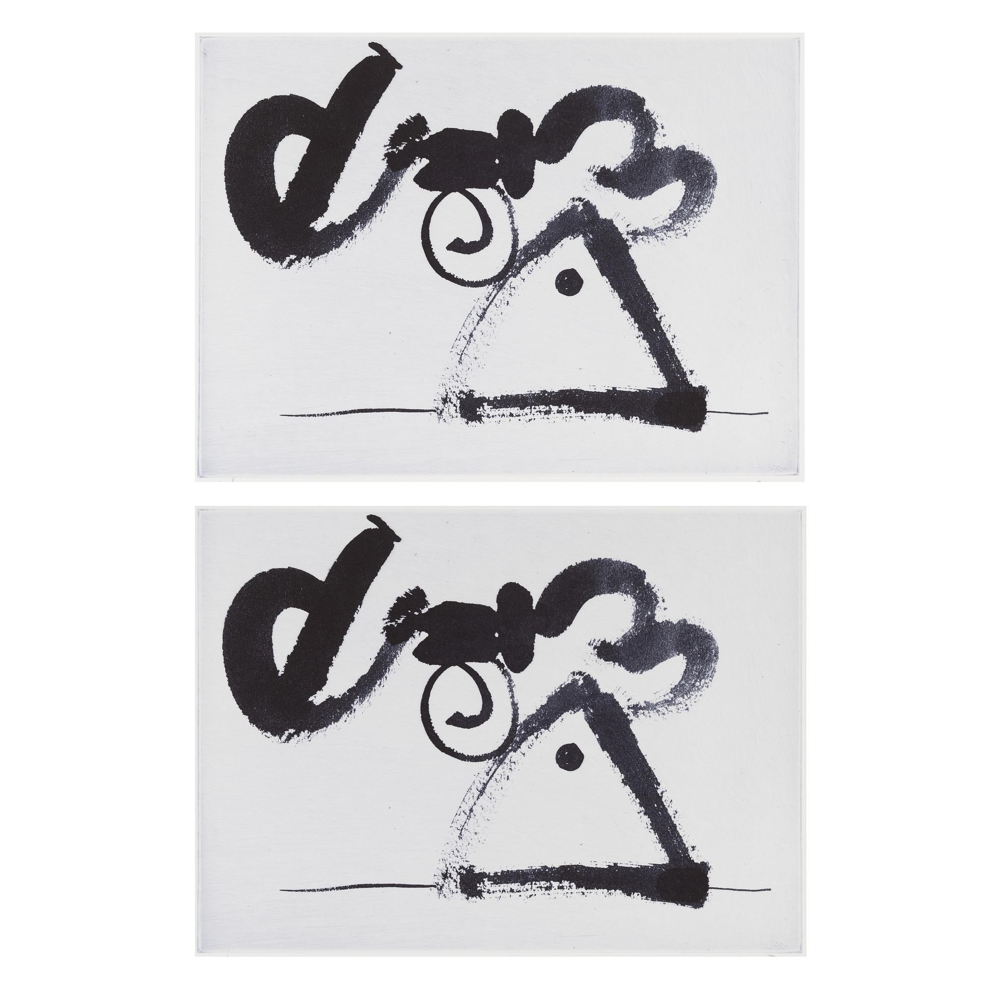 Carl Fredrik Reuterswärd, "Non-violence", 2 st.