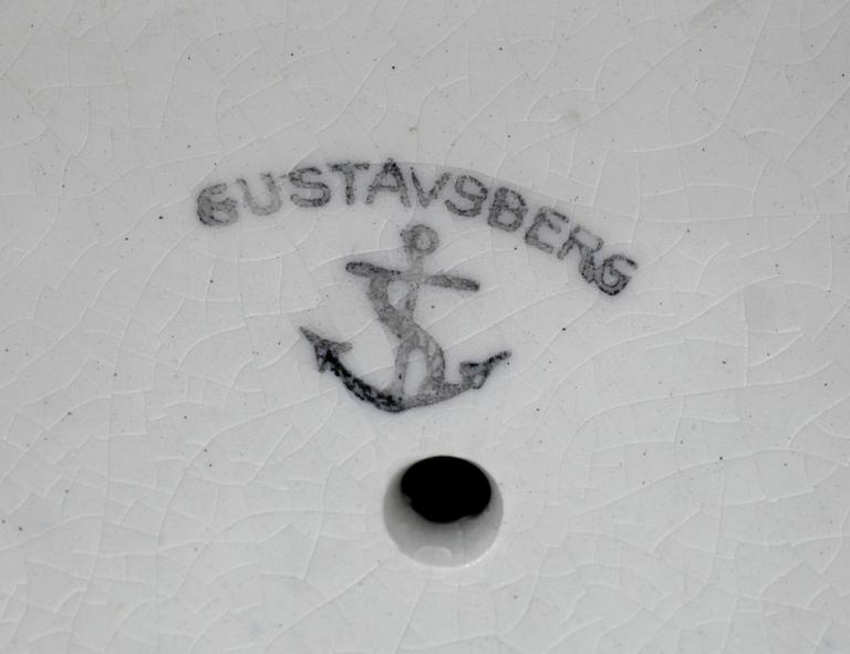 LJUSSTAKAR, 2 st, porslin, Gustavsberg, sekelskiftet 1900.