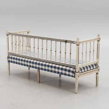 A Gustavian sofa, circa 1800.