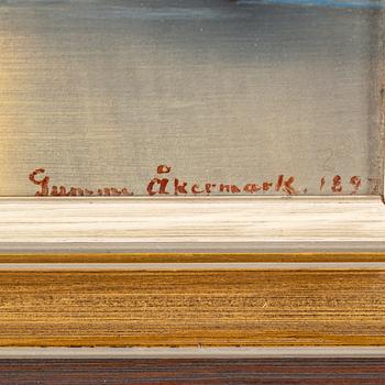 GUMME ÅKERMARK, oil on canvas, signed and dated 1897.