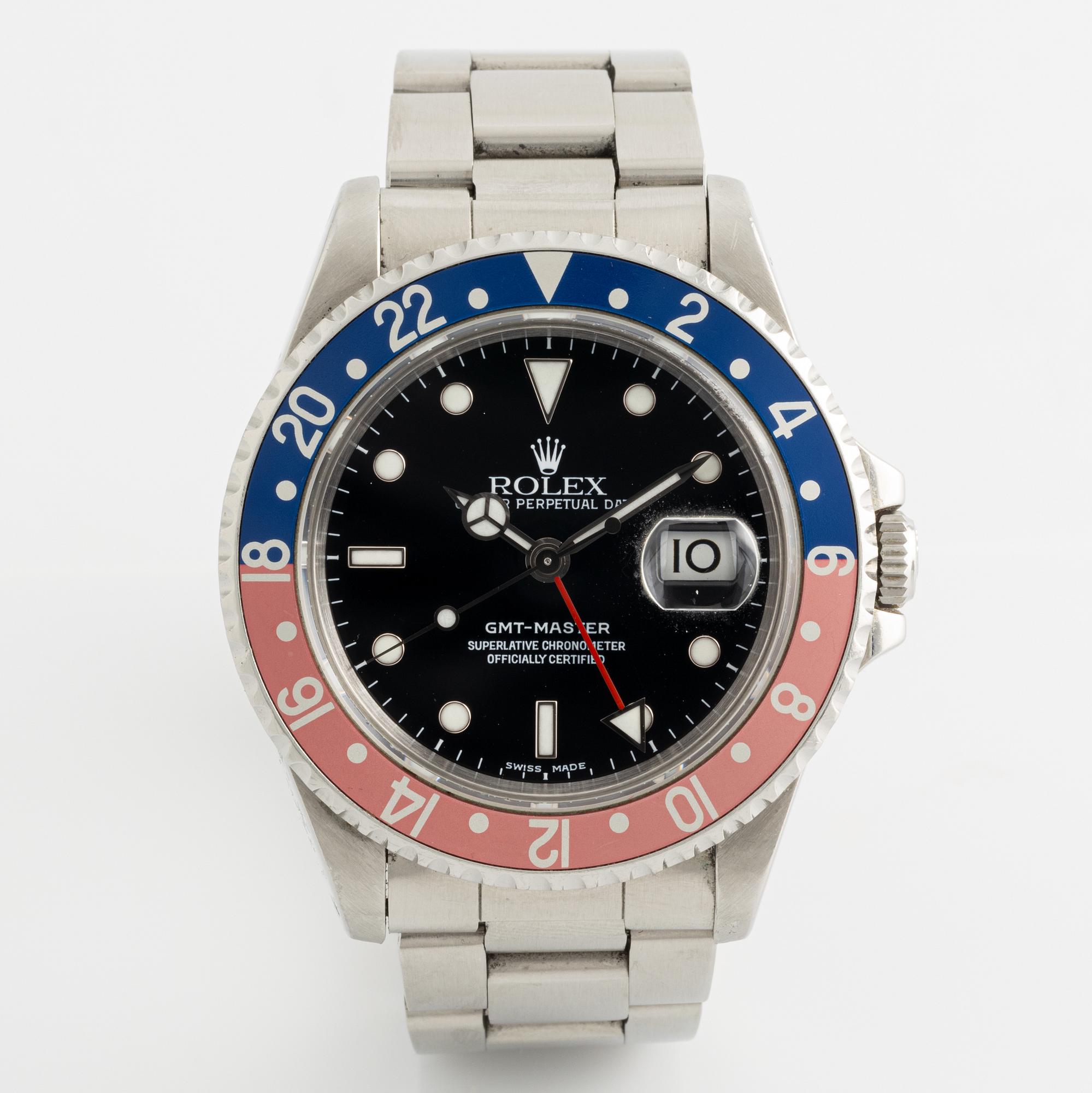 Rolex, Oyster Perpetual Date, GMT-Master, armbandsur, 40 mm.