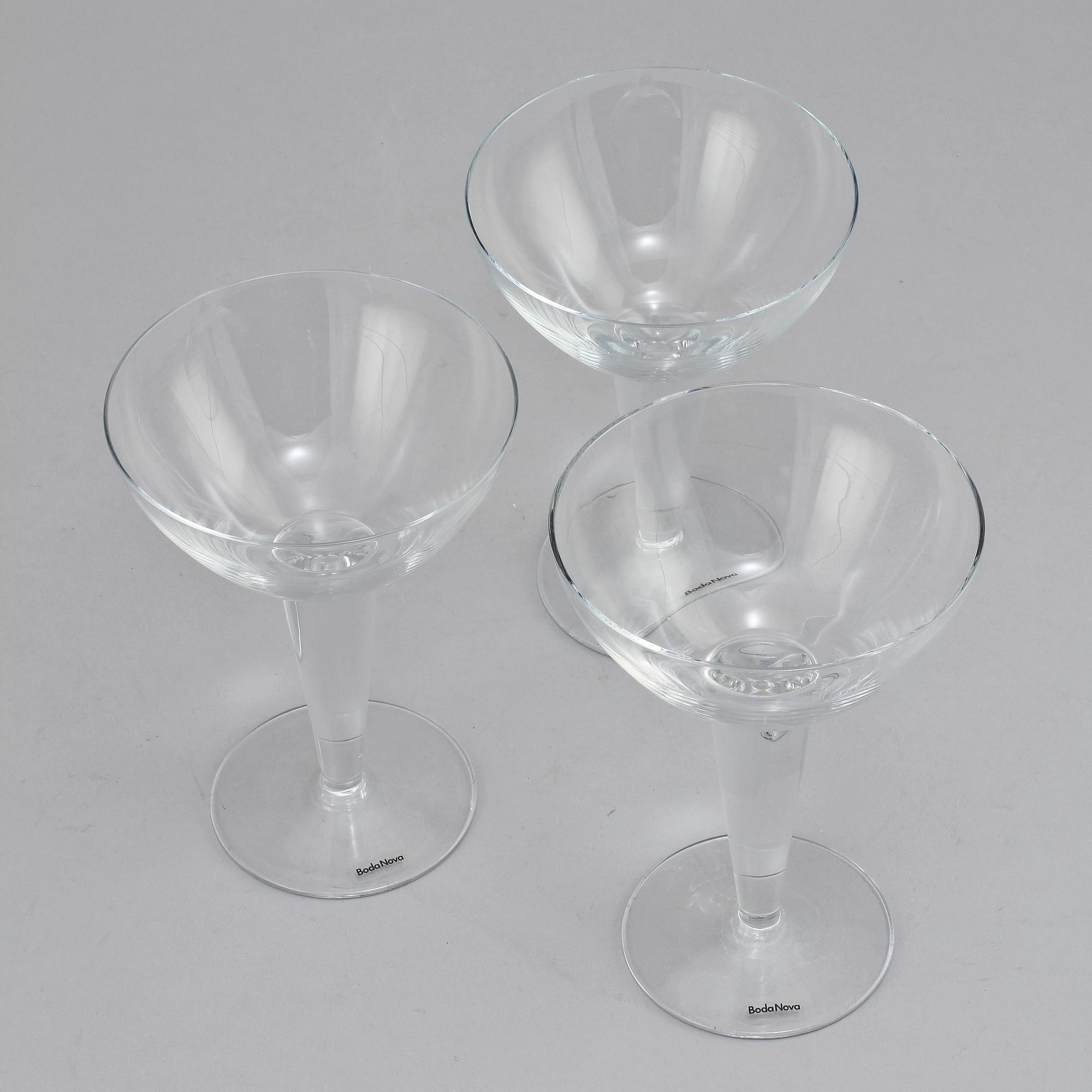 MARTINIGLAS, 8 st, glas, "Select", Boda Nova, 1900/2000-tal.